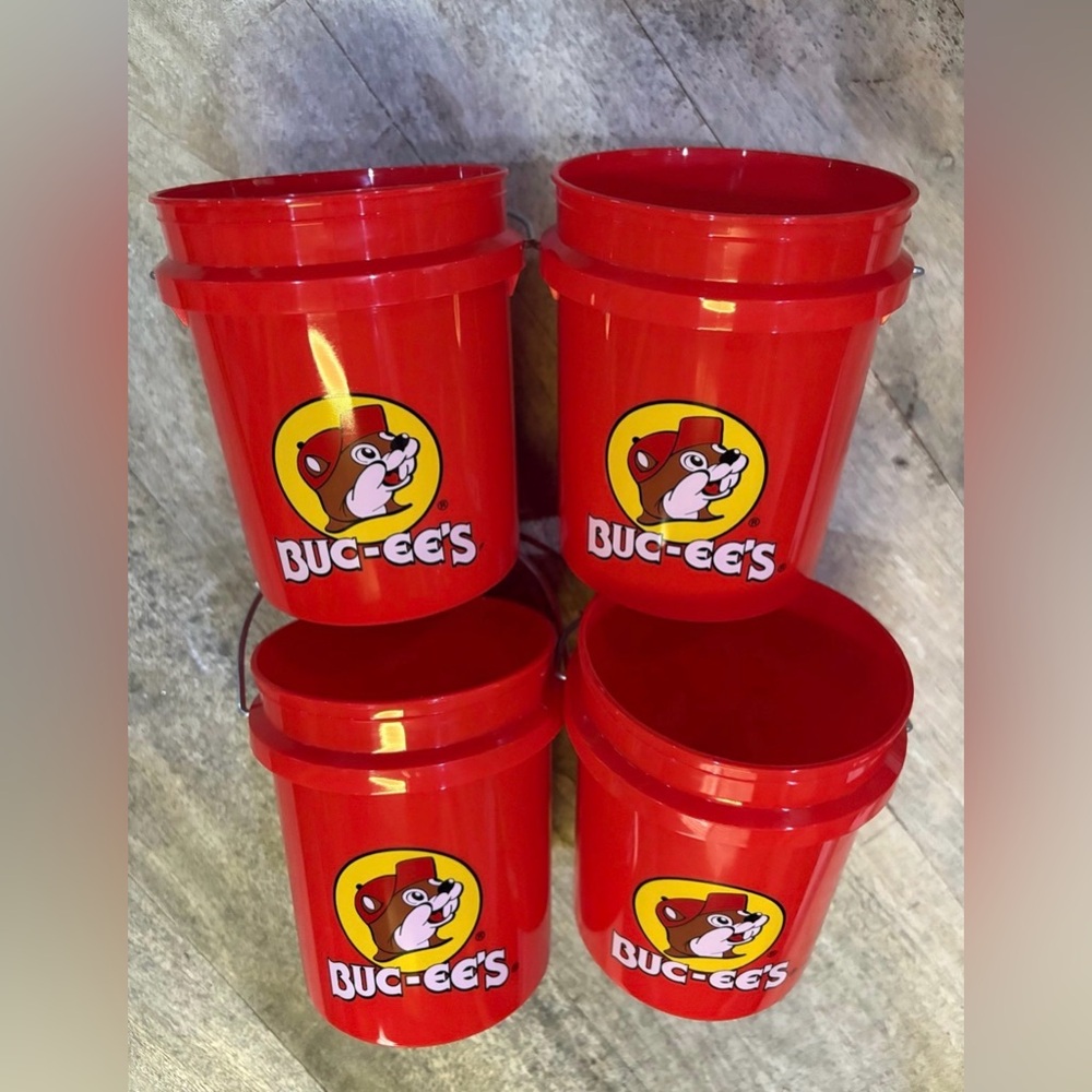 BRAND NEW Lot of 4 Buc-ees Bucees Mini Buckets 4” Tall